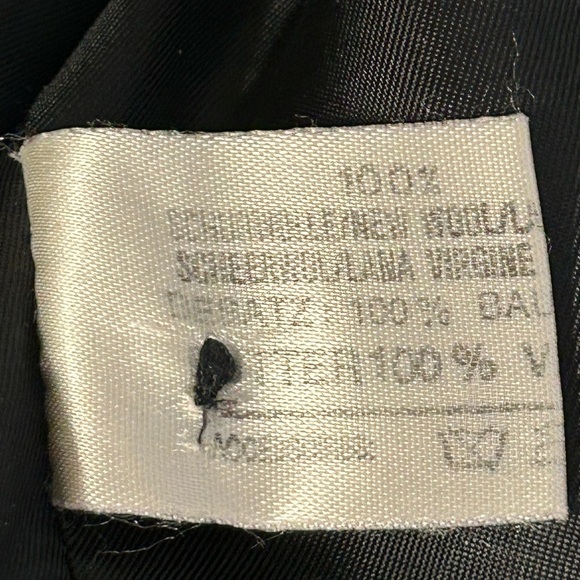 Vintage Louis Feraud Wool Blazer Evening Jacket Velvet Embroidery Size 8 Black - Picture 8 of 9